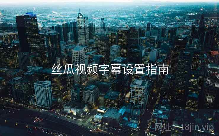 丝瓜视频字幕设置指南
