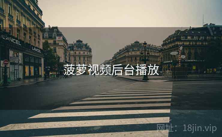 菠萝视频后台播放