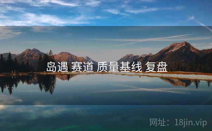 岛遇 赛道 质量基线 复盘