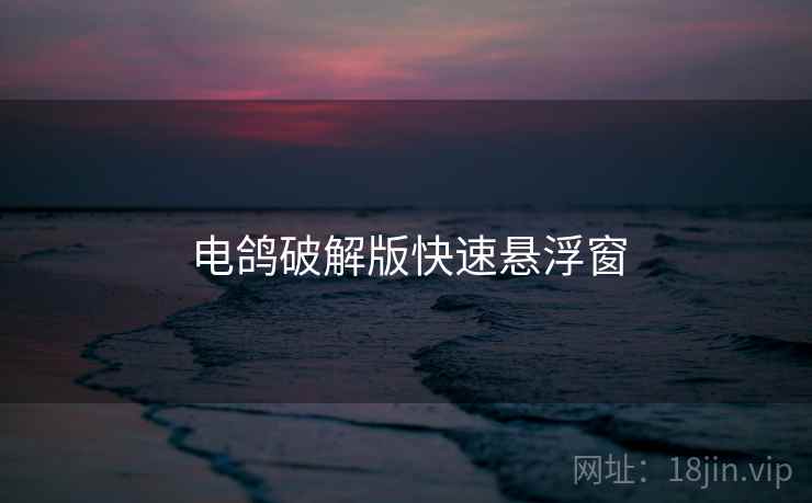 电鸽破解版快速悬浮窗