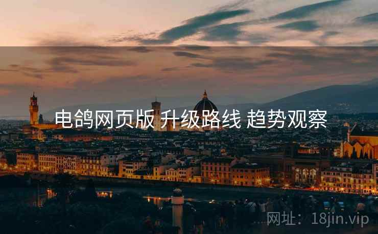 电鸽网页版 升级路线 趋势观察