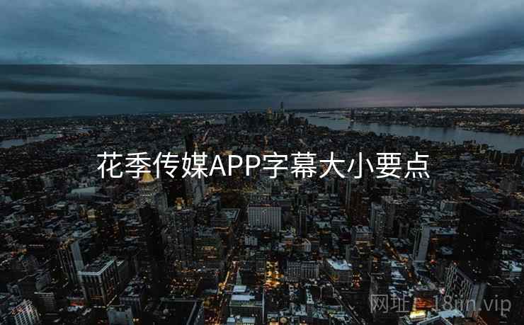 花季传媒APP字幕大小要点