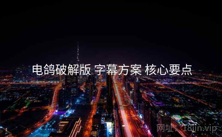 电鸽破解版 字幕方案 核心要点
