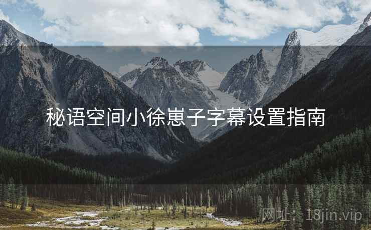 秘语空间小徐崽子字幕设置指南