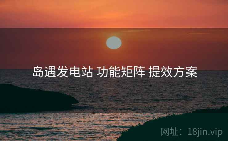 岛遇发电站 功能矩阵 提效方案
