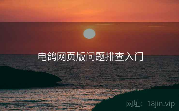 电鸽网页版问题排查入门