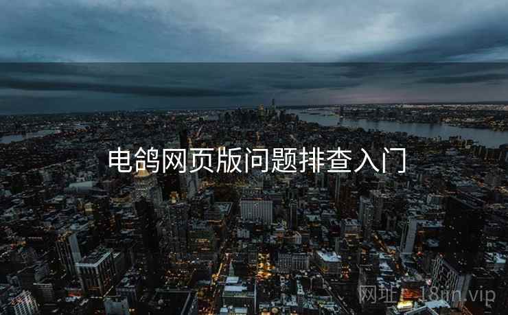 电鸽网页版问题排查入门